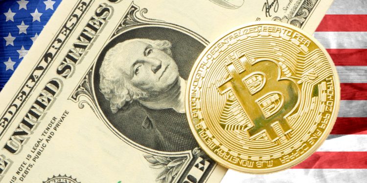 Bitcoin, Dollars and the US flag