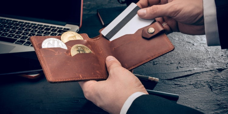 ‘wallet with crypto coins’