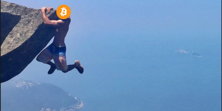 Bitcoin Price hanging off a cliff