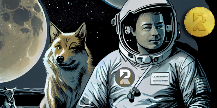 Elon Musk and DOGE in the moon 3