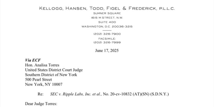 Ripple's Supplemental Letter to the District Court