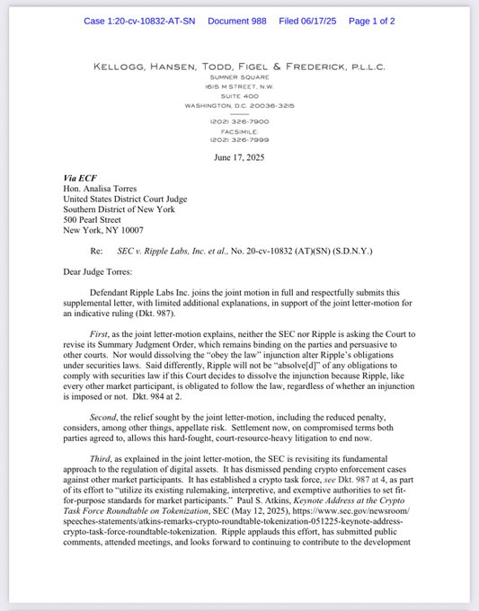 SEC v Ripple 1