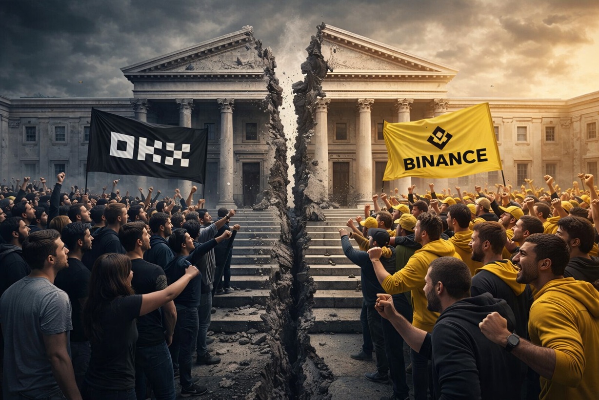 House Of Crypto Divided As OKX And Binance Clash Over 10/10 Controversy