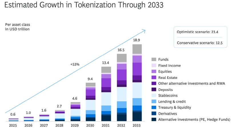 Estimated Growth in Tokenization