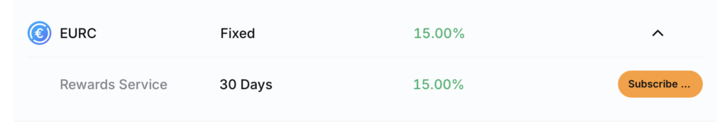 Bybit Earn EURC 15%