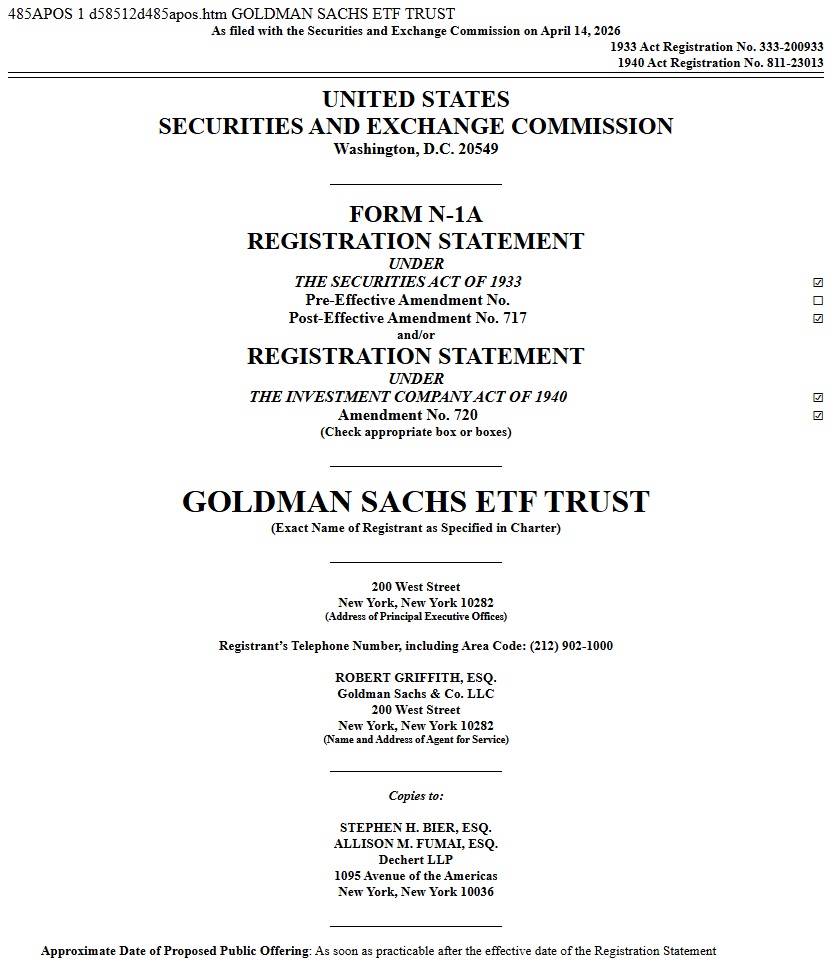 Goldman Sachs Joins Bitcoin ETF Race, But Will Not Hold BTC